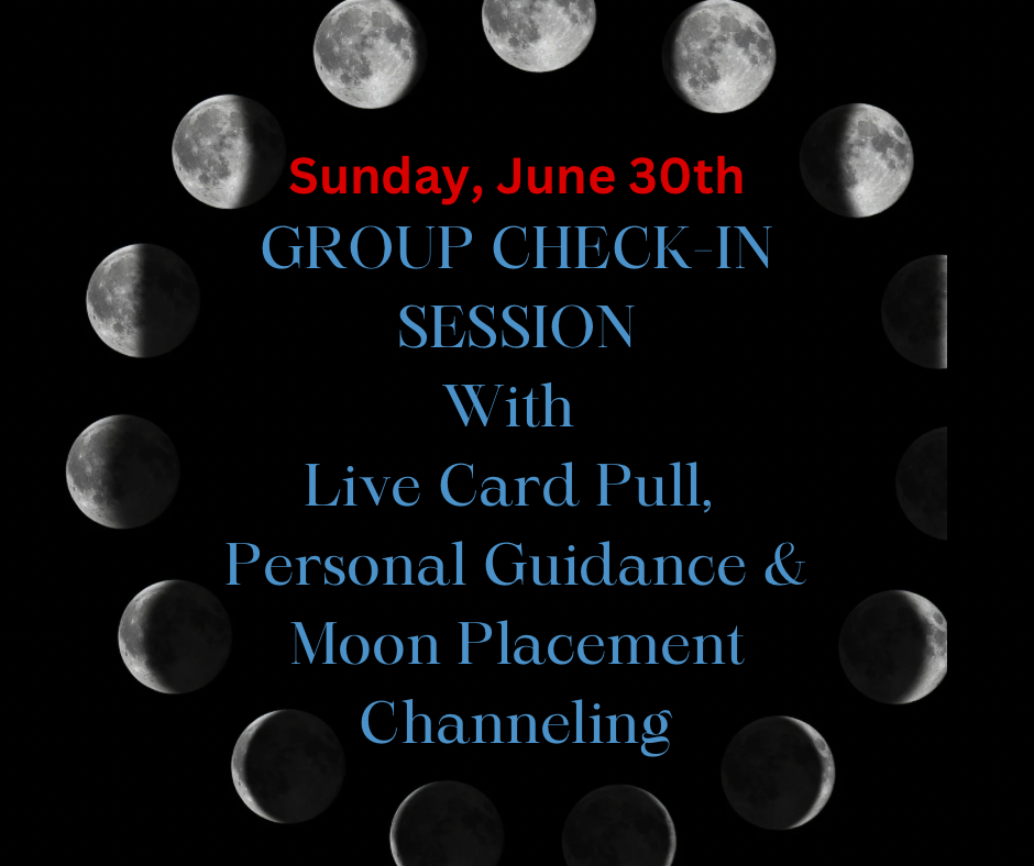 GROUP CHECK IN WITH PERSONAL GUIDANCE OR TAROTSTROLOGY MOON PLACEMENT READING