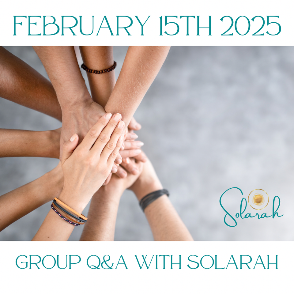 GROUP Q&A THIS SATURDAY WITH SOLARAH